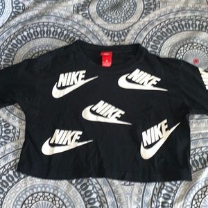 cropped nike top.
